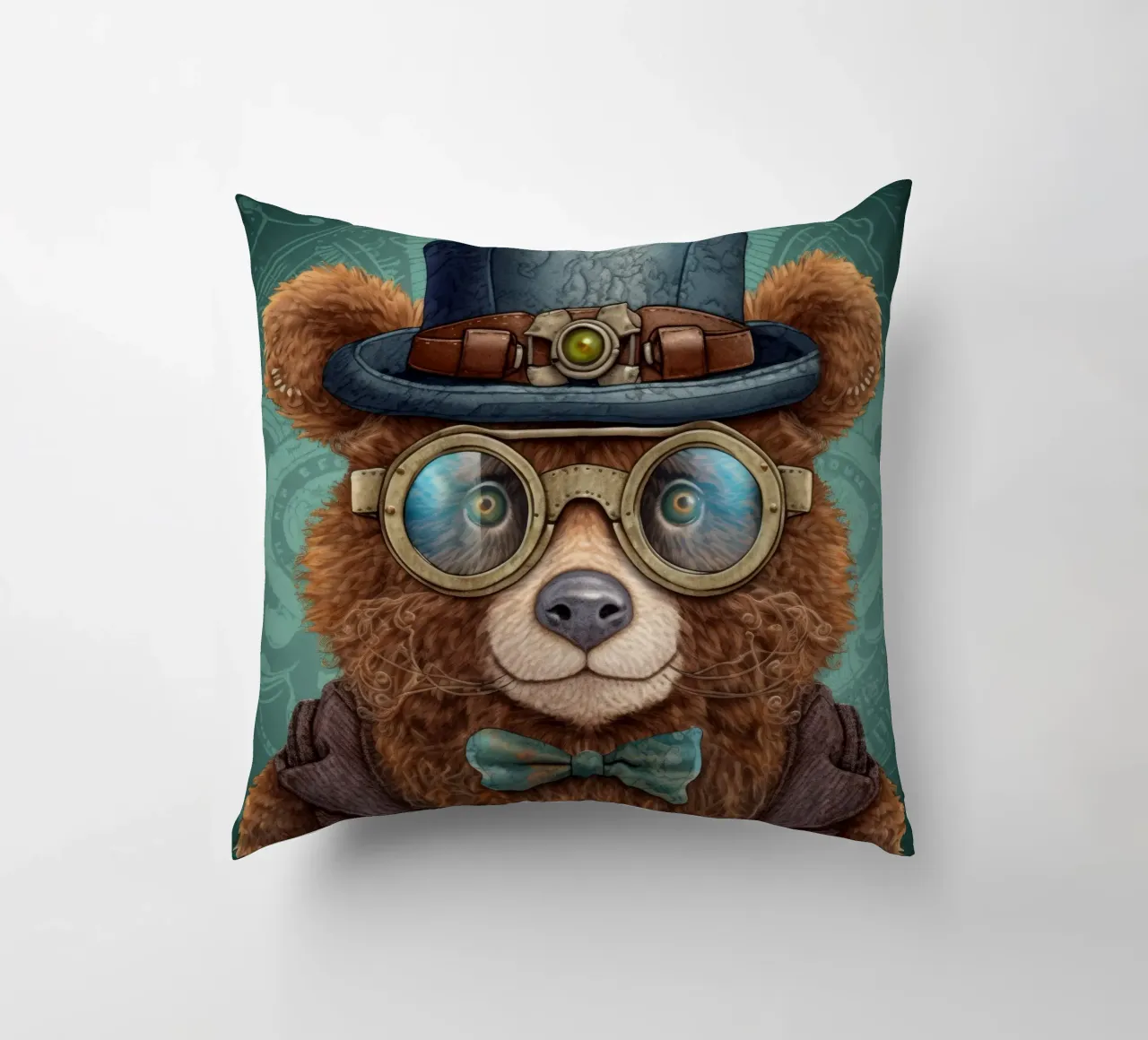 Orso marrone retrò magico cuscino da Funny Animals