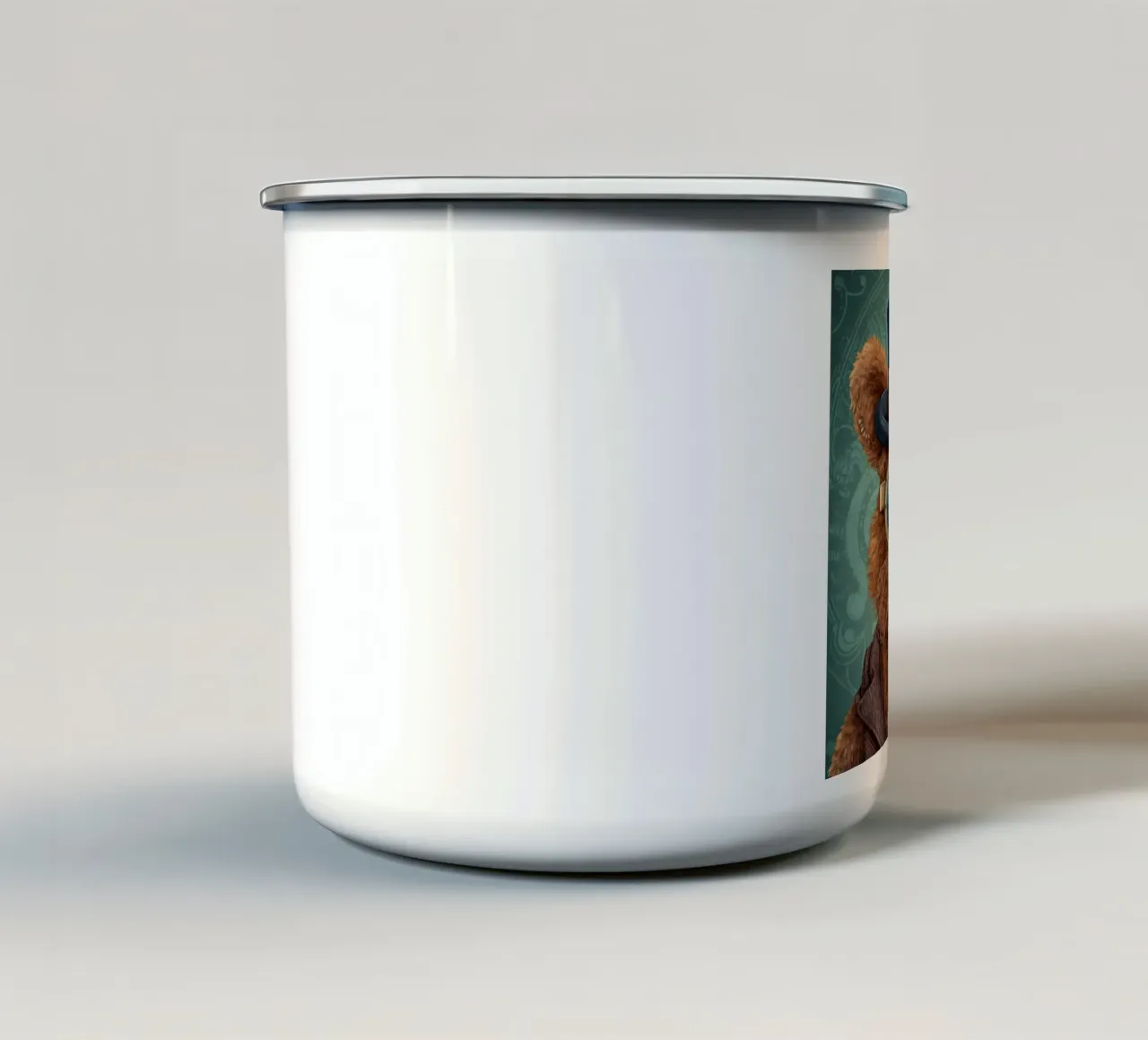 Orso marrone retrò magico tazza in smalto da Funny Animals
