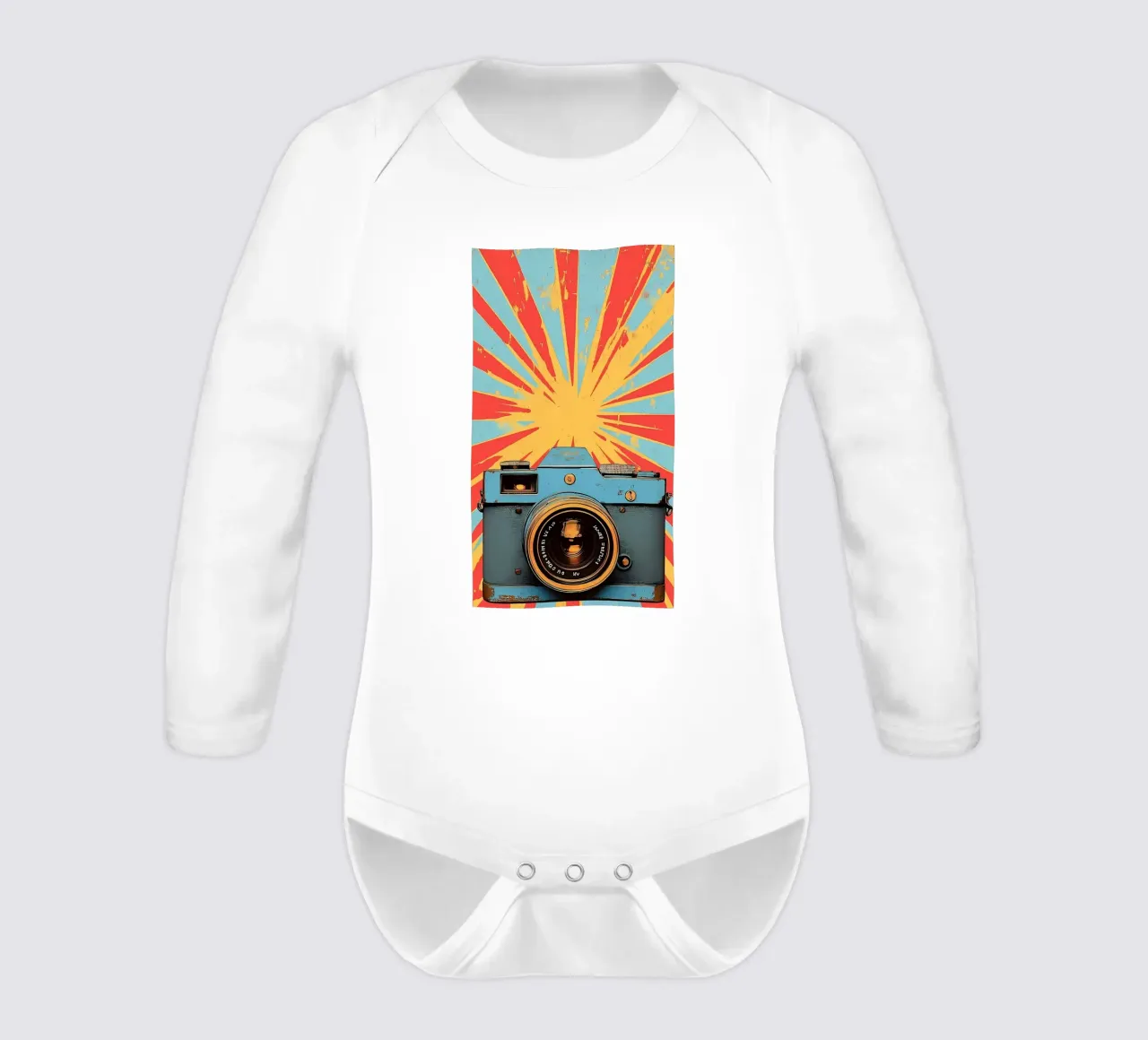 Minimalist Art 107 long-sleeve baby romper by Erika C White