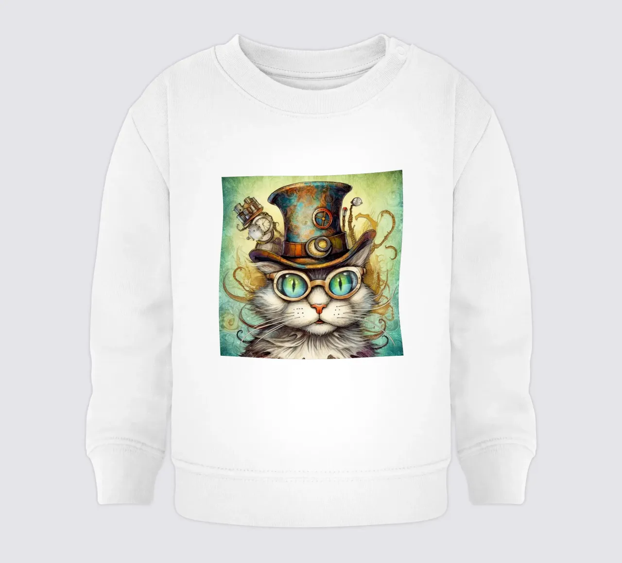 Retro Magical Cat baby sweatshirt by Funny Animals