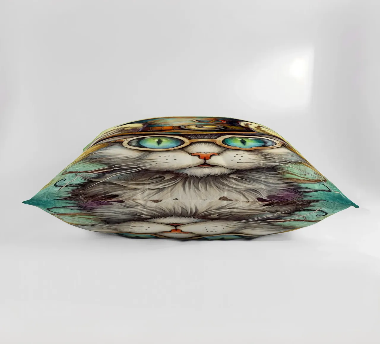 Gatto magico retrò cuscino da Funny Animals