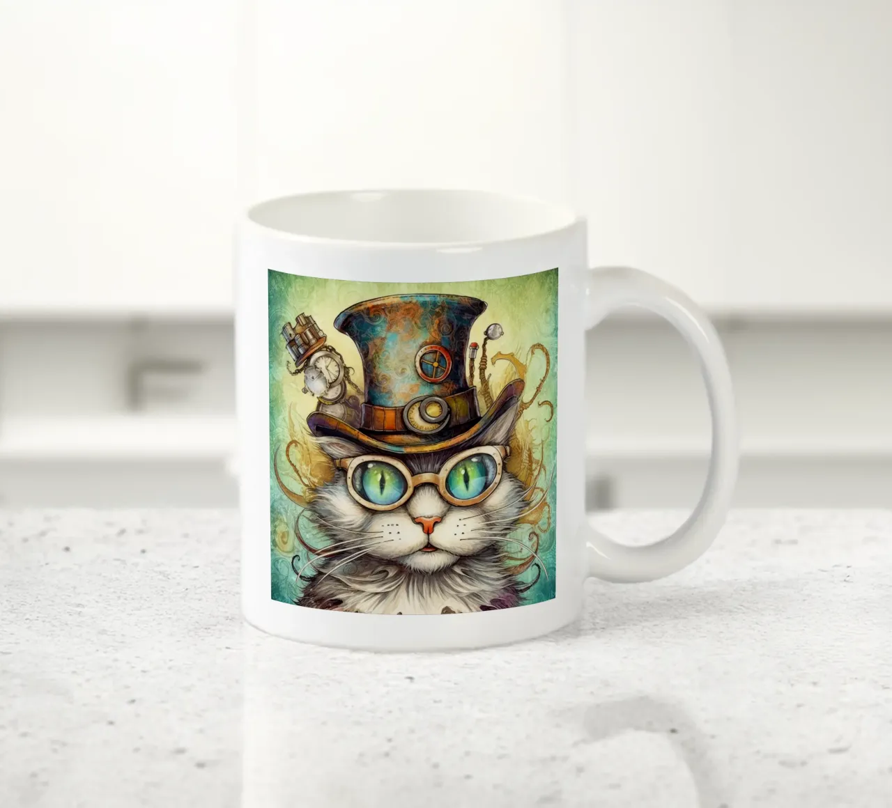 Gatto magico retrò tazza in ceramica da Funny Animals