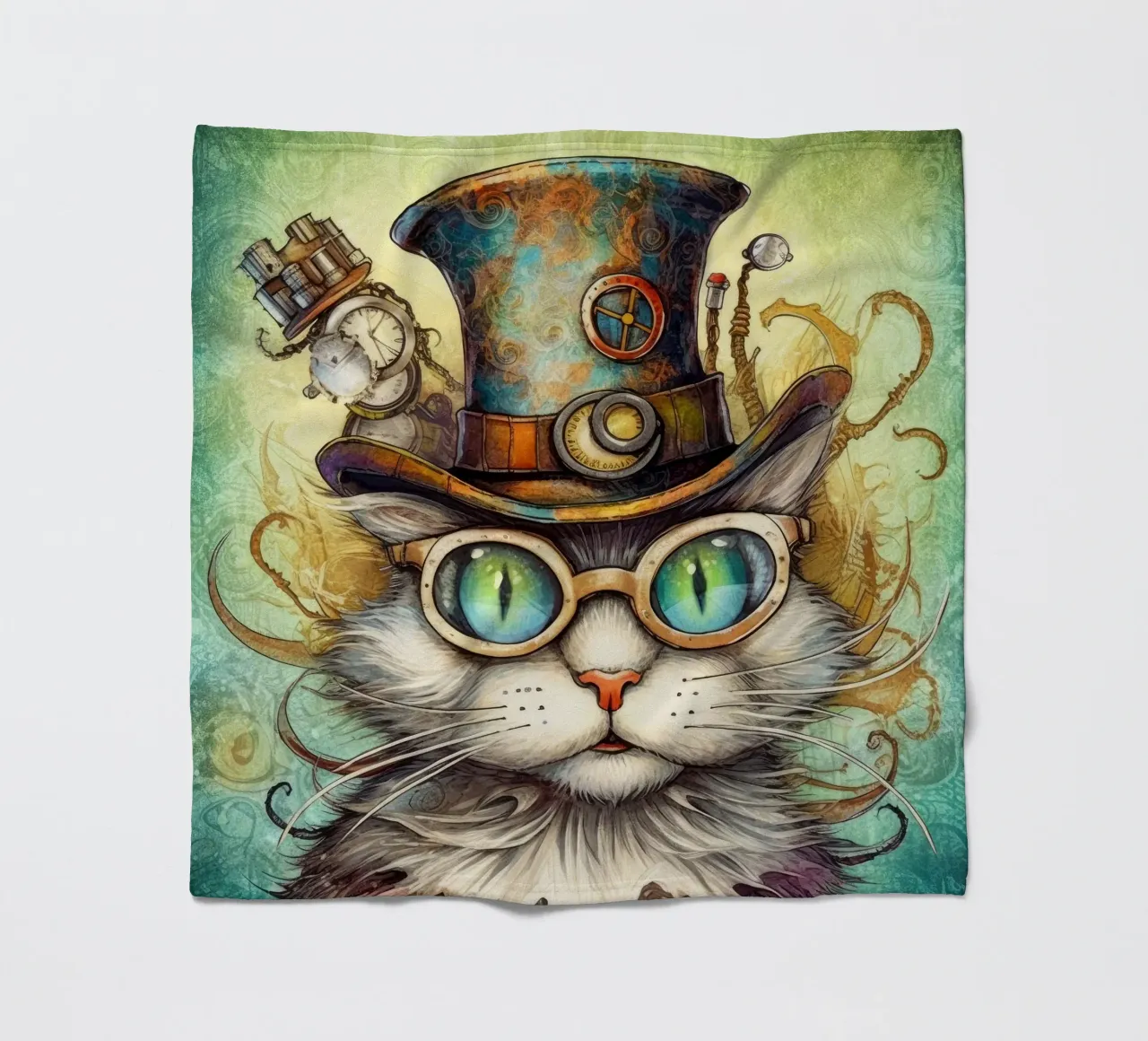 Gatto magico retrò coperta in pile da Funny Animals