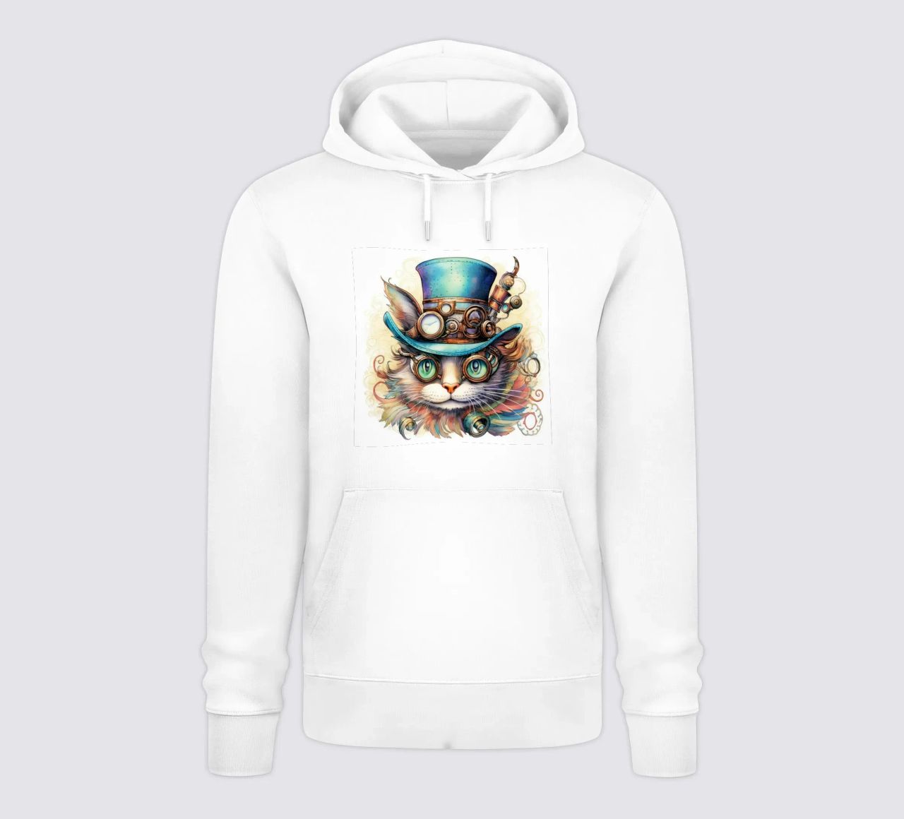 Gatto magico retrò felpa con cappuccio da Funny Animals