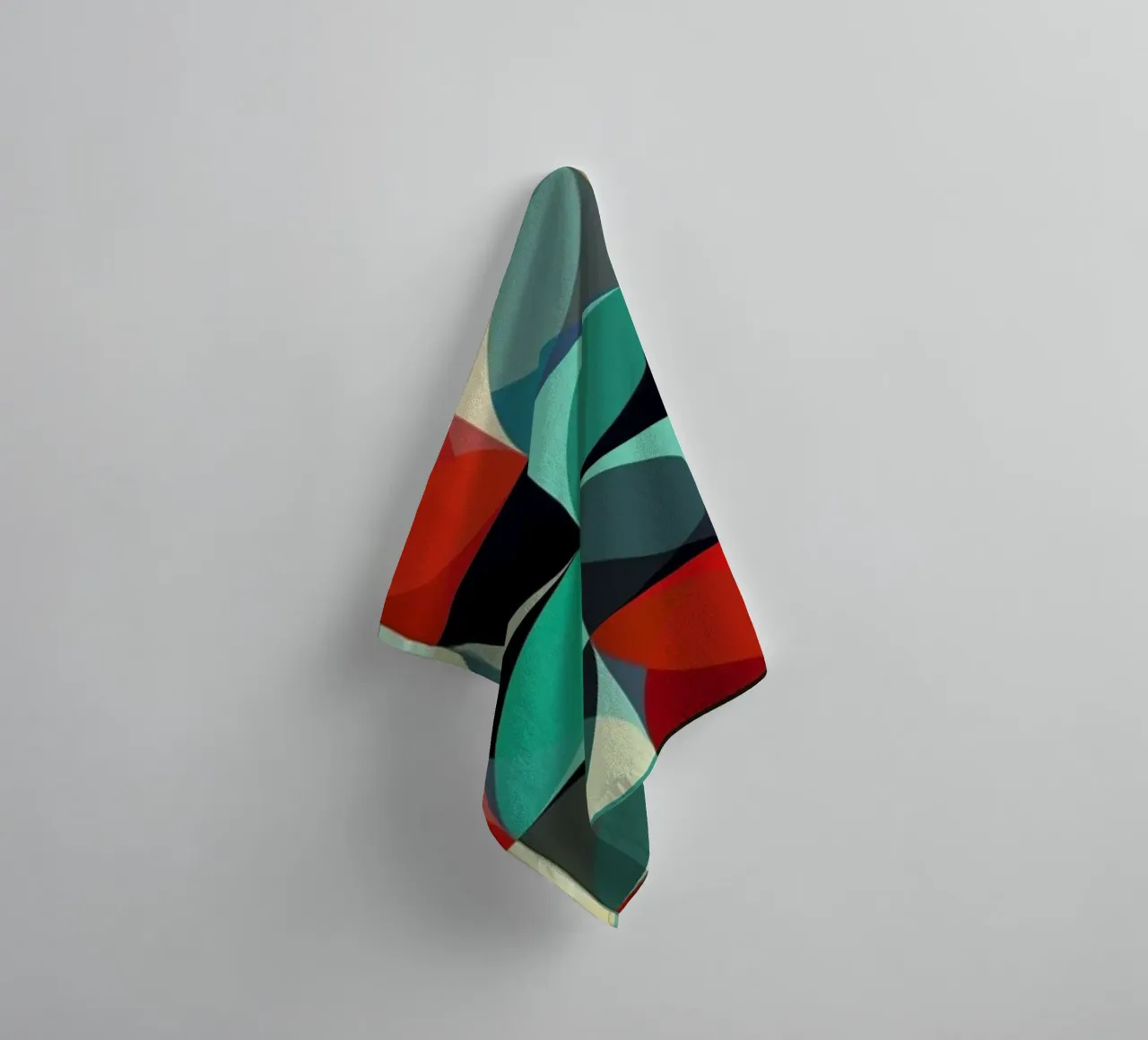 Retro Flowers towel by JaySan Studio