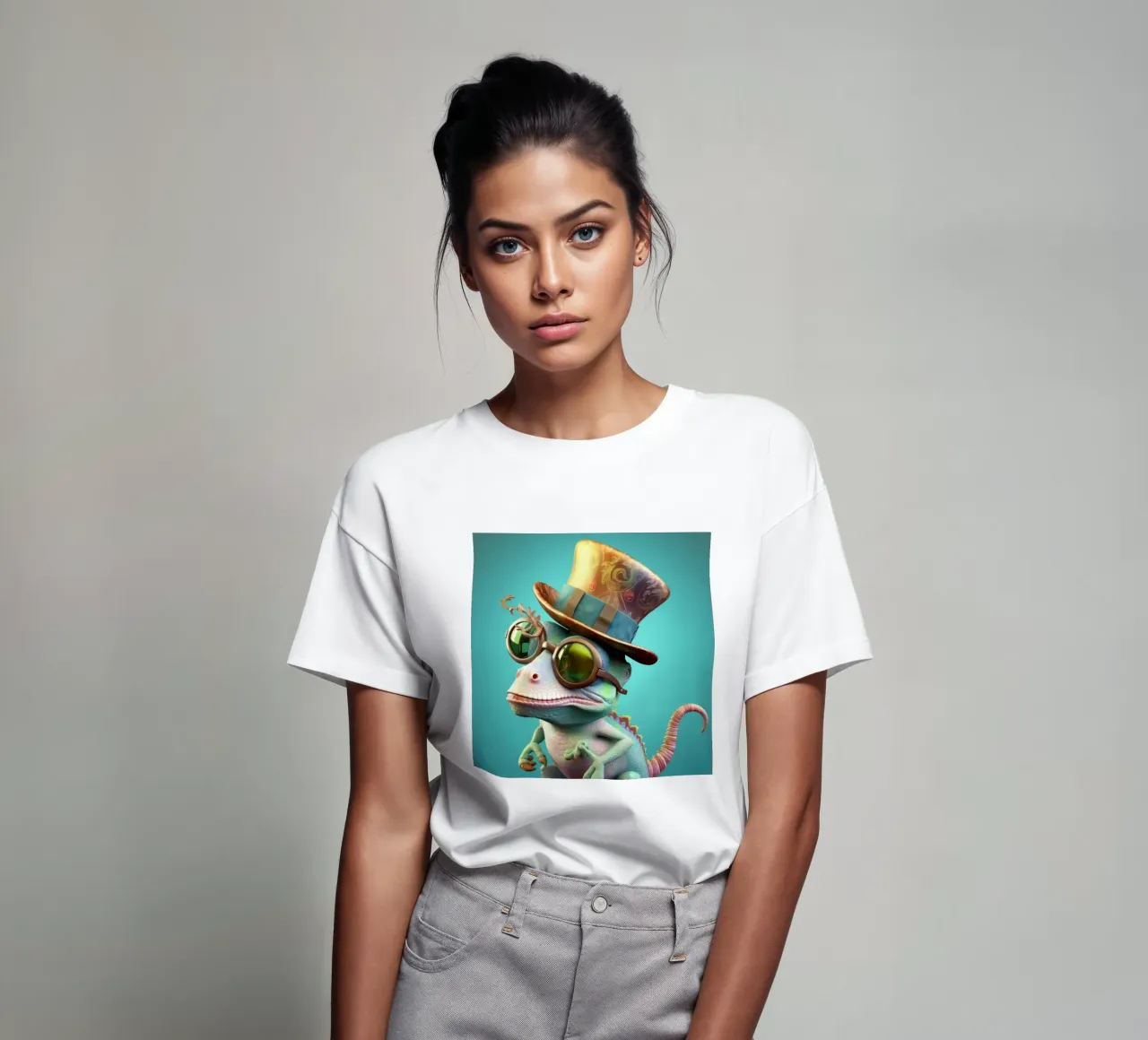 Camaleonte magico retrò t-shirt da Funny Animals