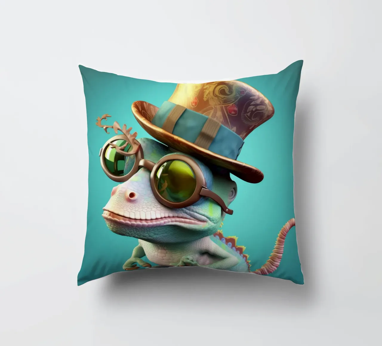 Camaleonte magico retrò cuscino da Funny Animals