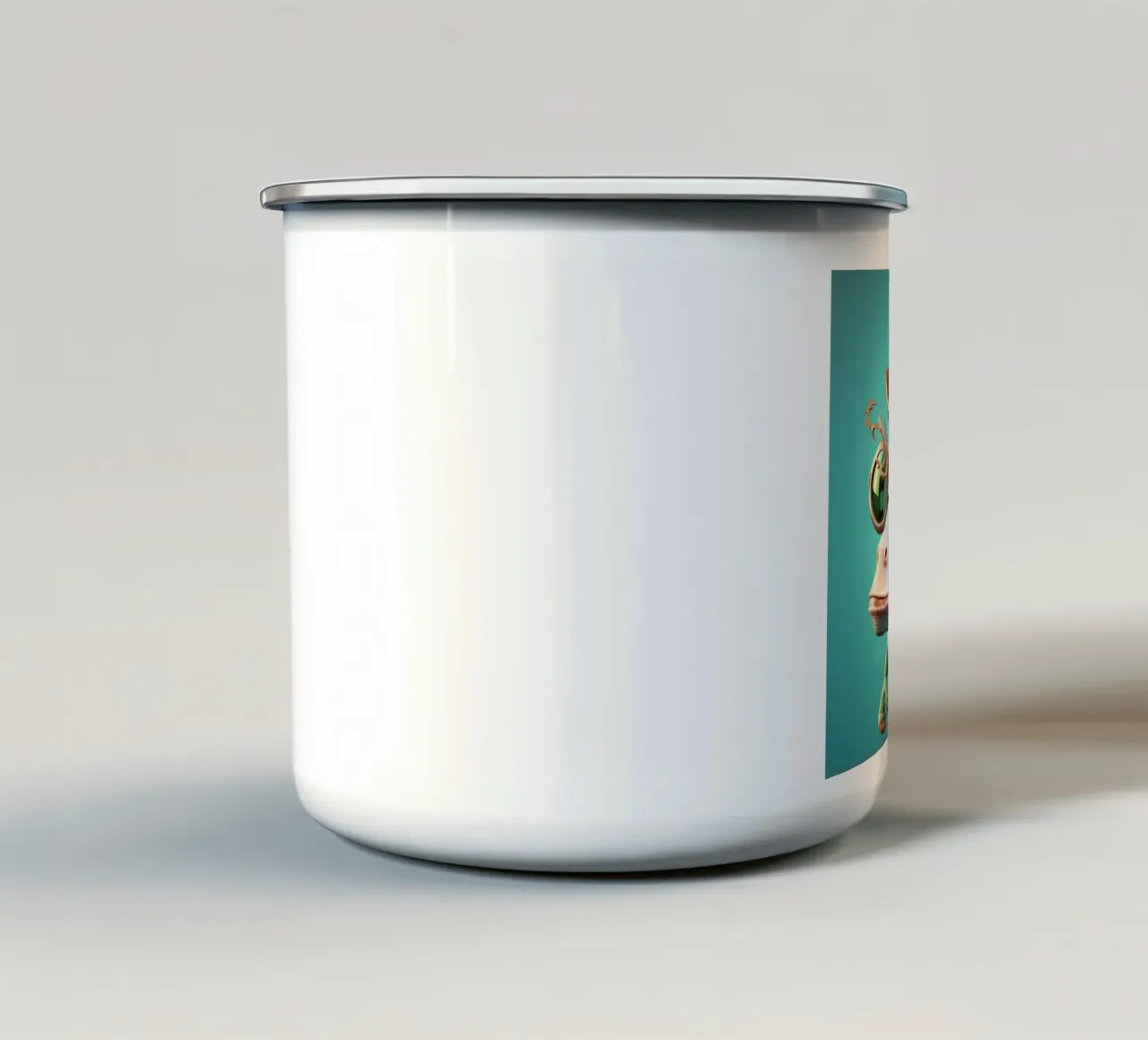 Camaleonte magico retrò tazza in smalto da Funny Animals