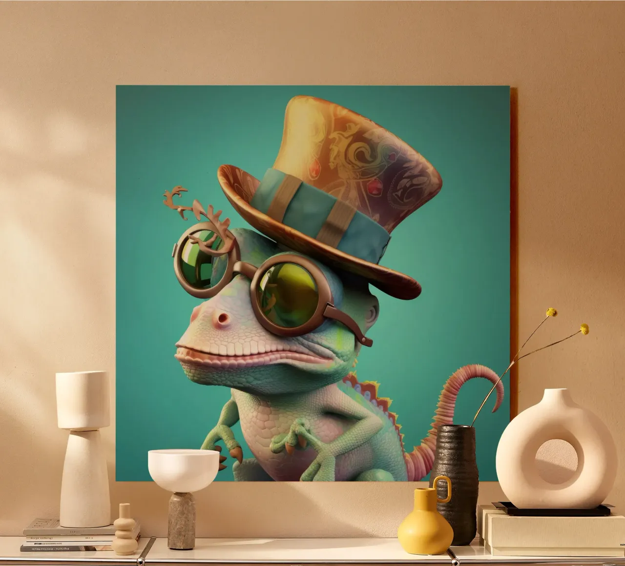 Camaleonte magico retrò plexiglass da Funny Animals