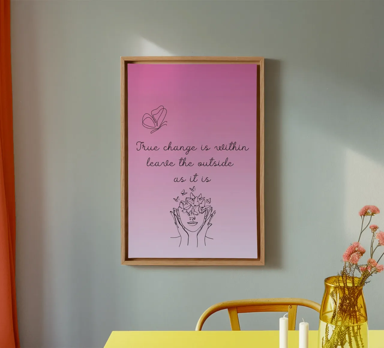 True-Change tela con Cornice a cassetta da AESTHETIC VIBES by Isabel