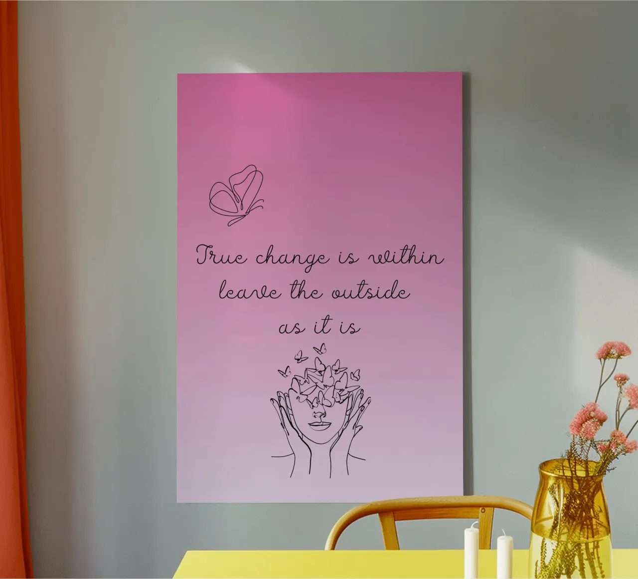 True-Change tela con Cornice a cassetta da AESTHETIC VIBES by Isabel