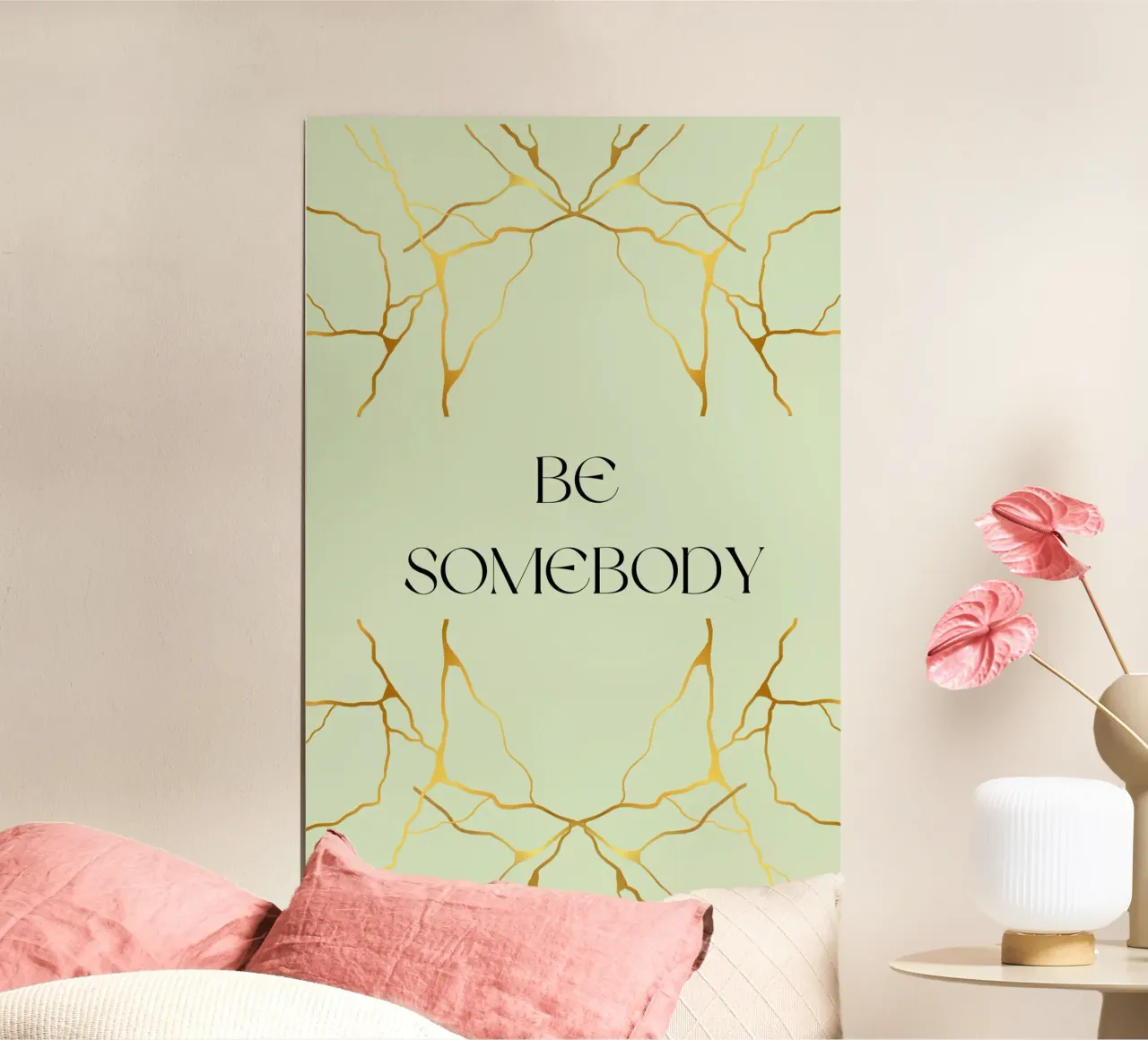 BE-SOMEBODY poster con telaio in plastica da AESTHETIC VIBES by Isabel