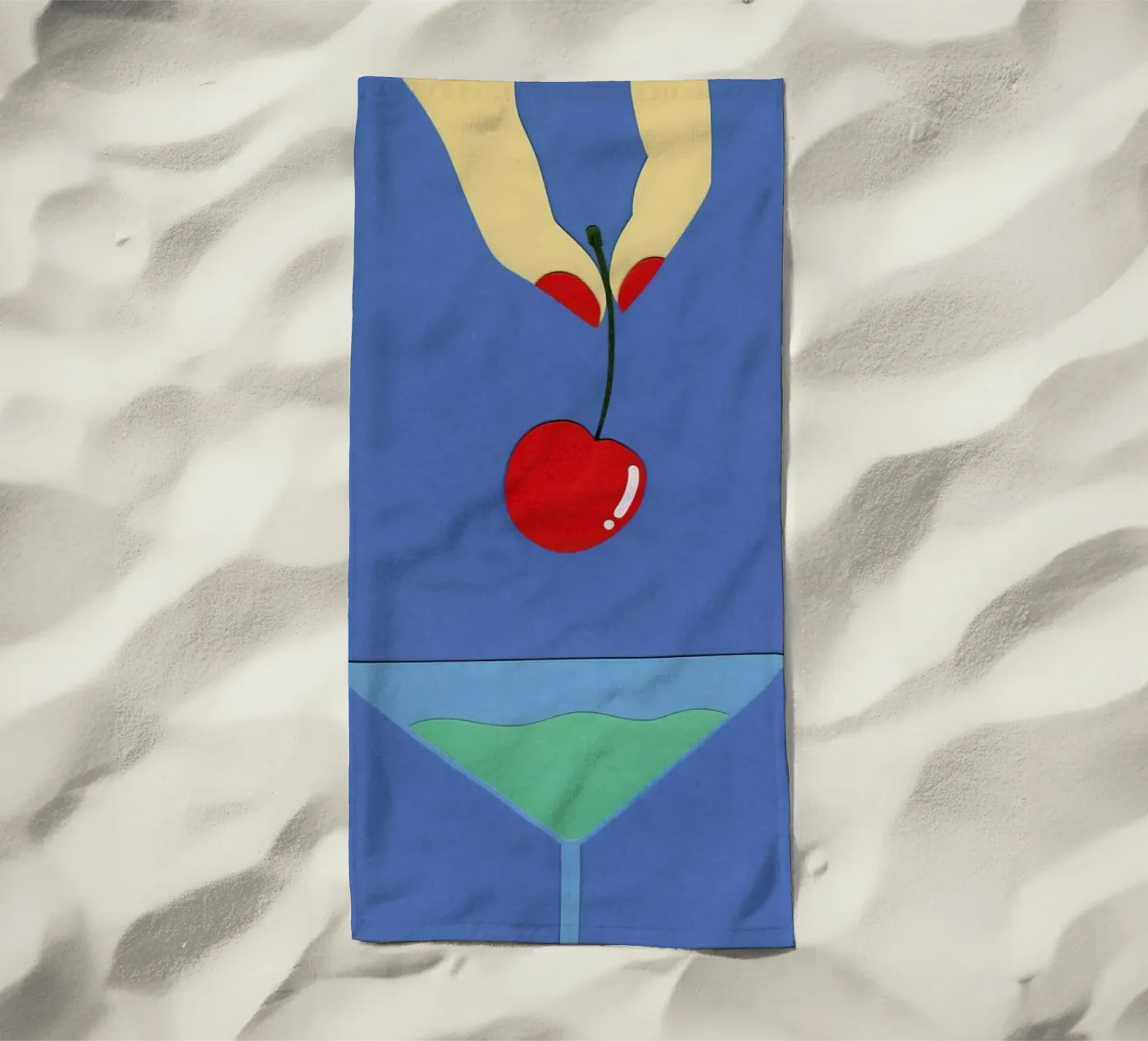 Cherry Nails beach towel by Rosi Feist