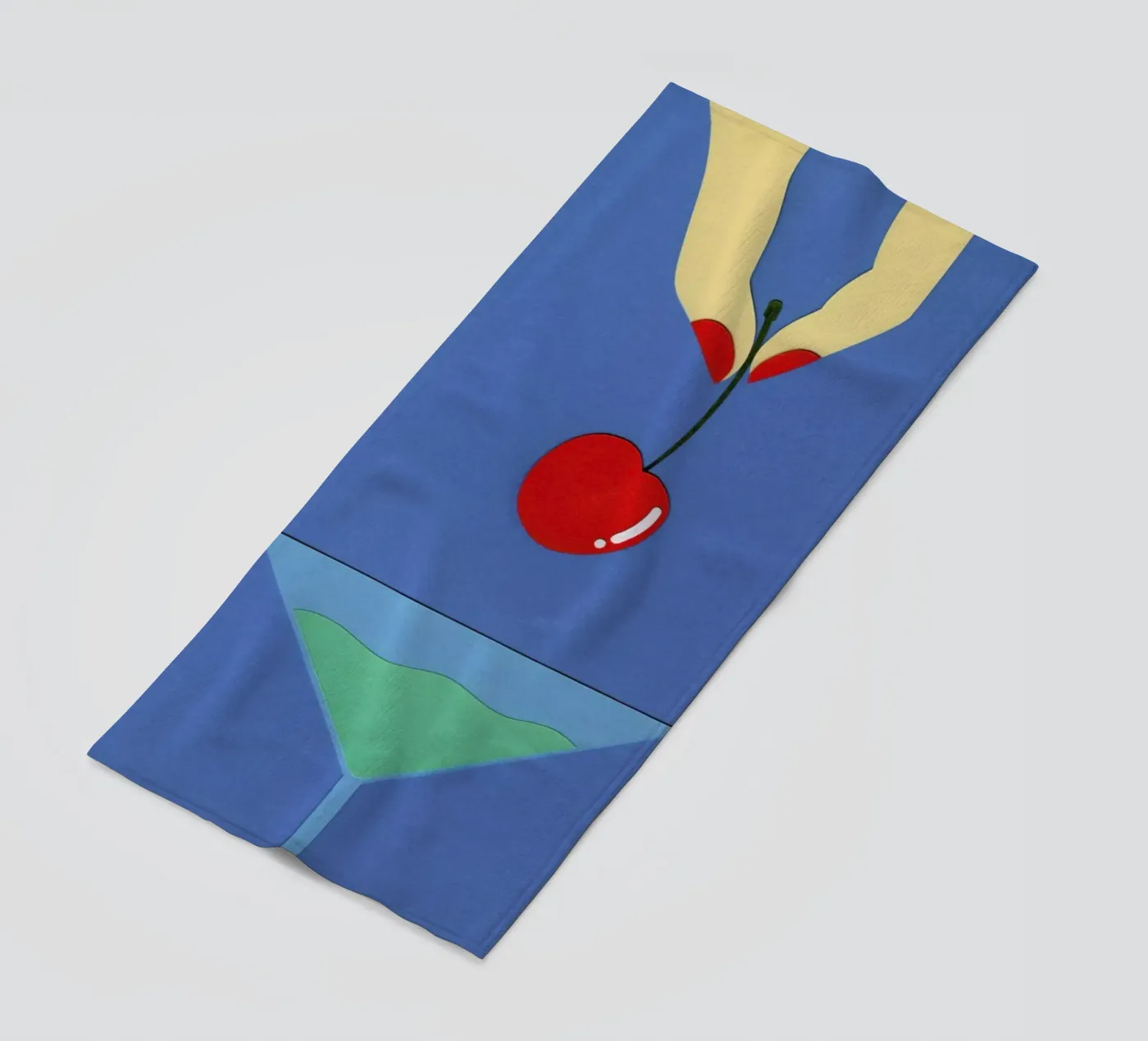 Cherry Nails beach towel by Rosi Feist