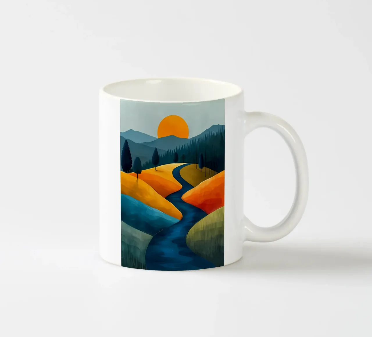 Arte minimalista 113 tazza in ceramica da Erika C White