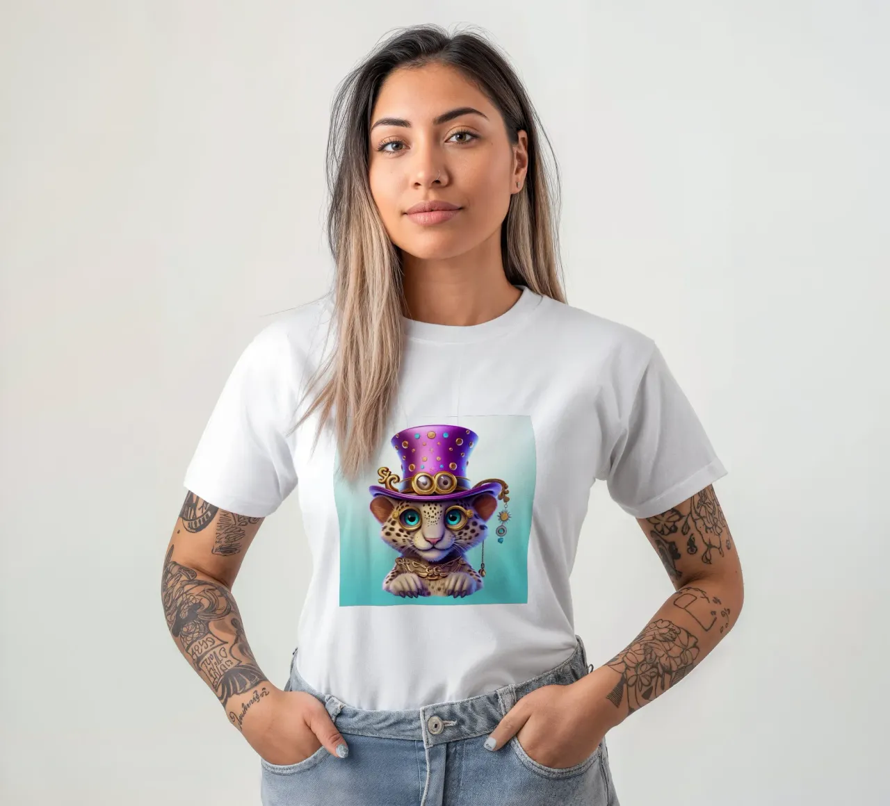 Magischer Gepard im Retrolook T-Shirt von Funny Animals