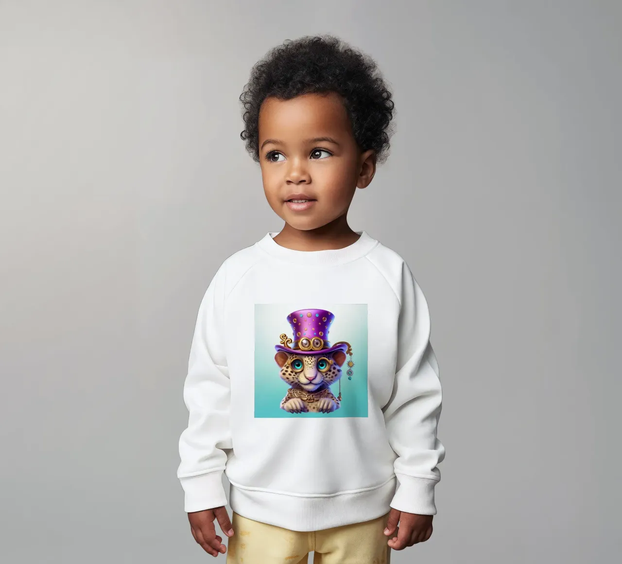 Retro Magical Cheetah baby sweatshirt by Funny Animals