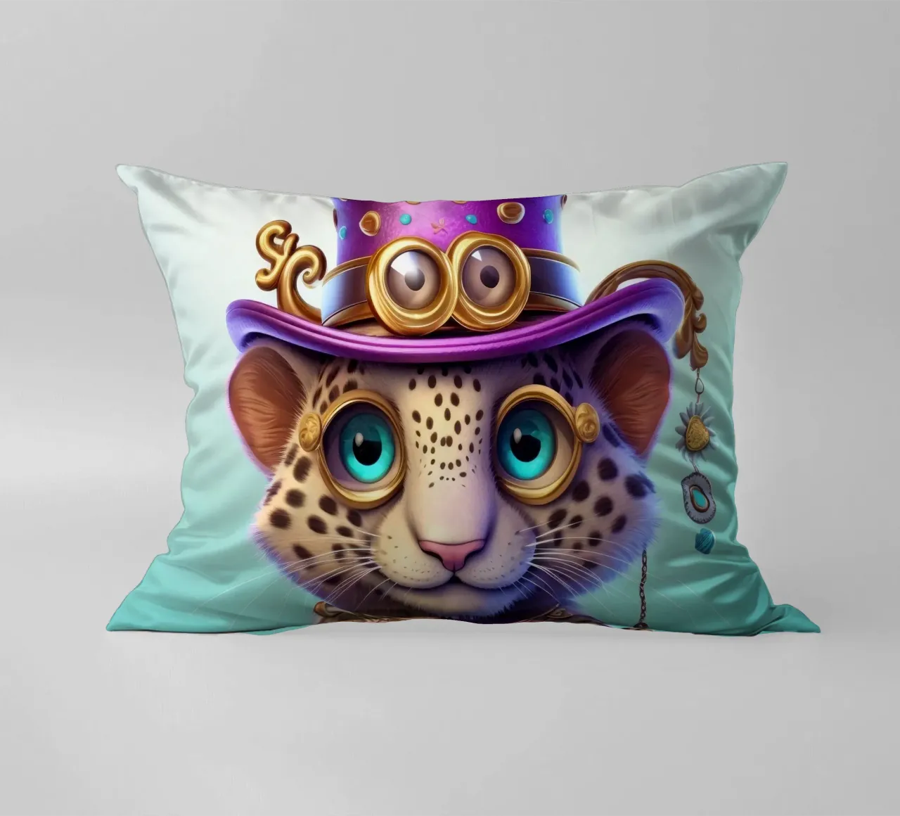 Magischer Gepard im Retrolook Kissen von Funny Animals