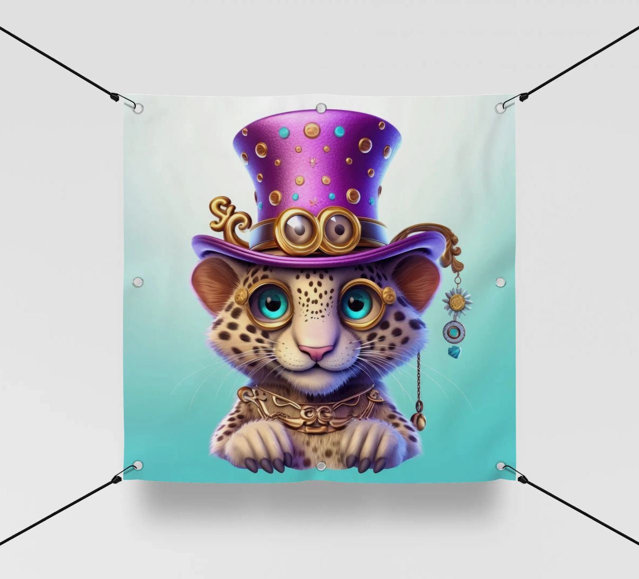Ghepardo Magico Retrò telo in pvc da Funny Animals