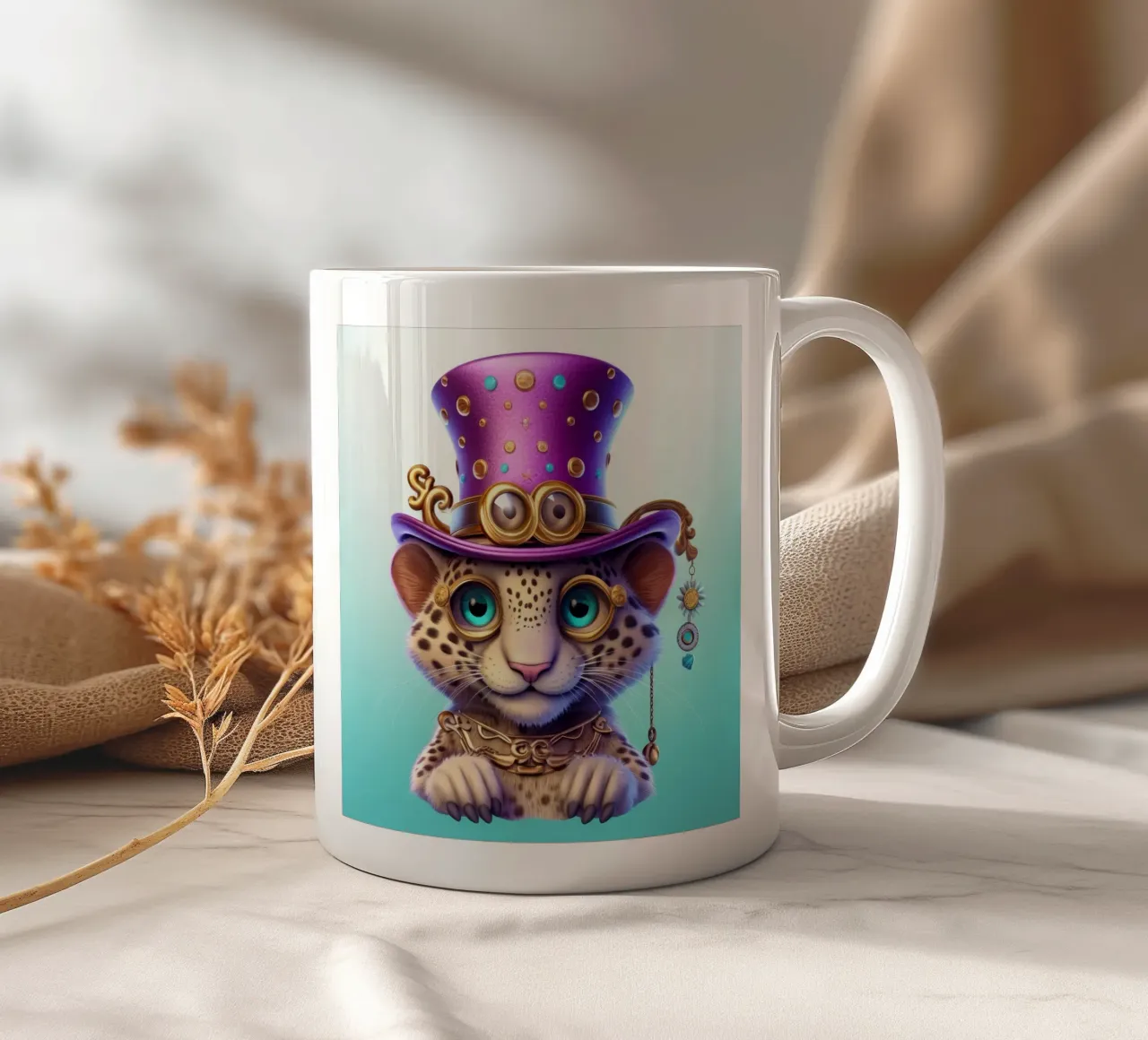 Ghepardo Magico Retrò tazza in ceramica da Funny Animals