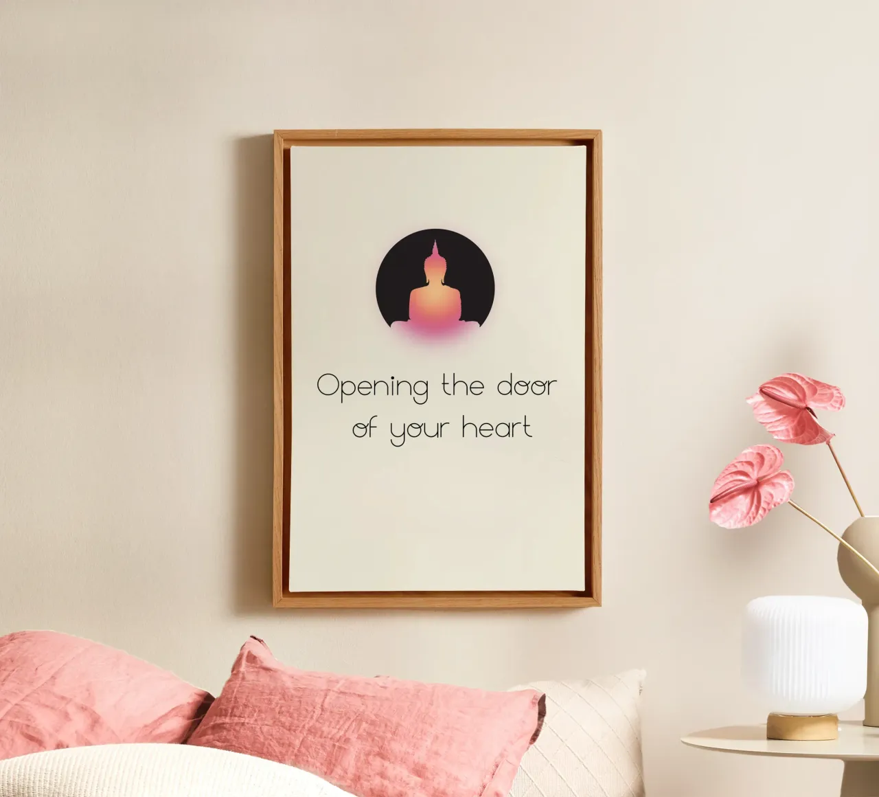 Open-your-heart tela con Cornice a cassetta da AESTHETIC VIBES by Isabel