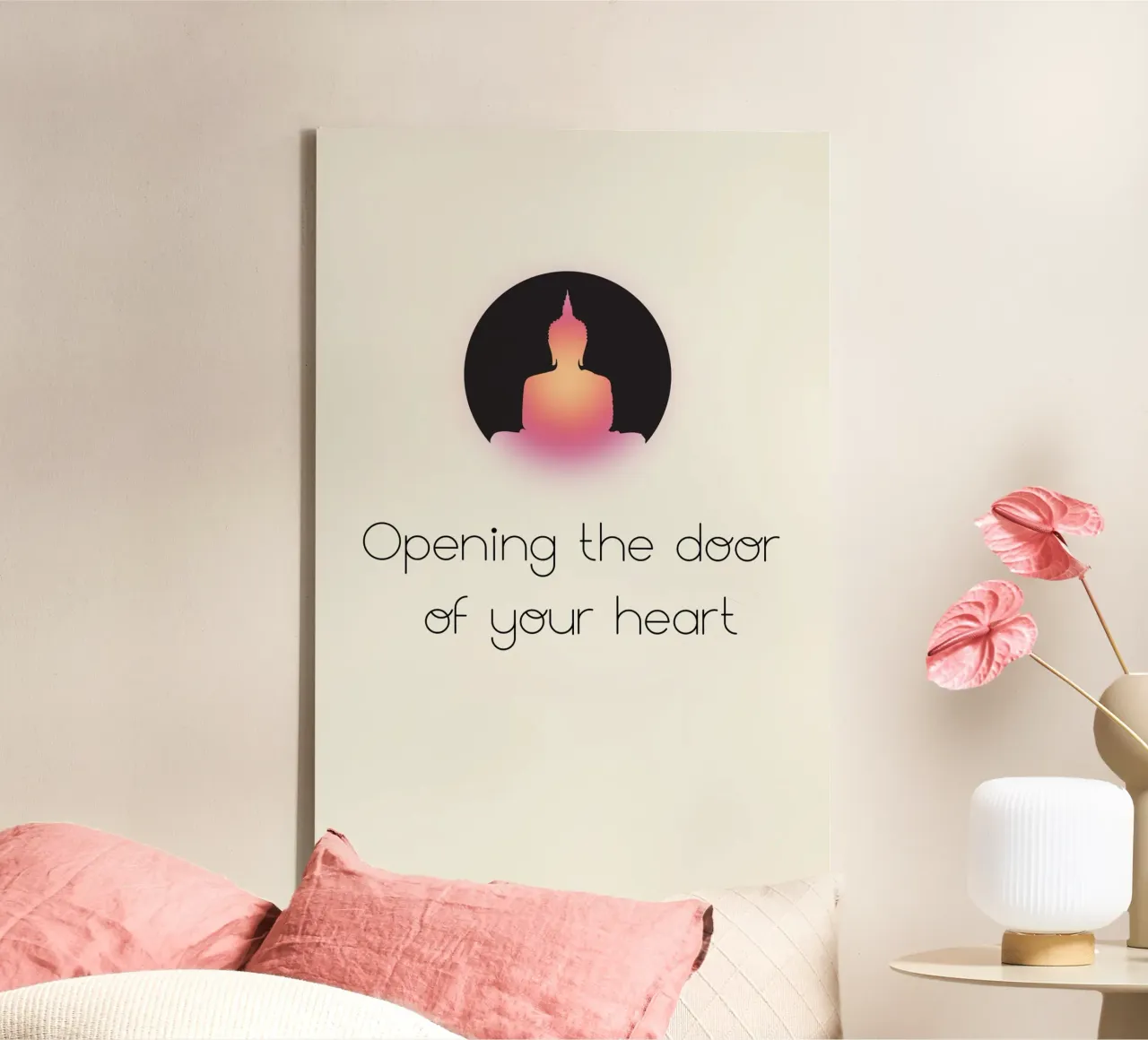 Open-your-heart tela con Cornice a cassetta da AESTHETIC VIBES by Isabel