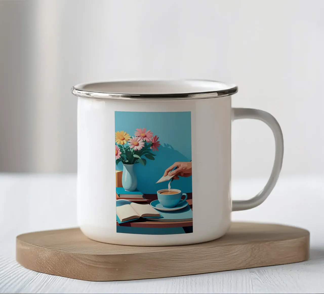Arte minimalista 115 tazza in smalto da Erika C White
