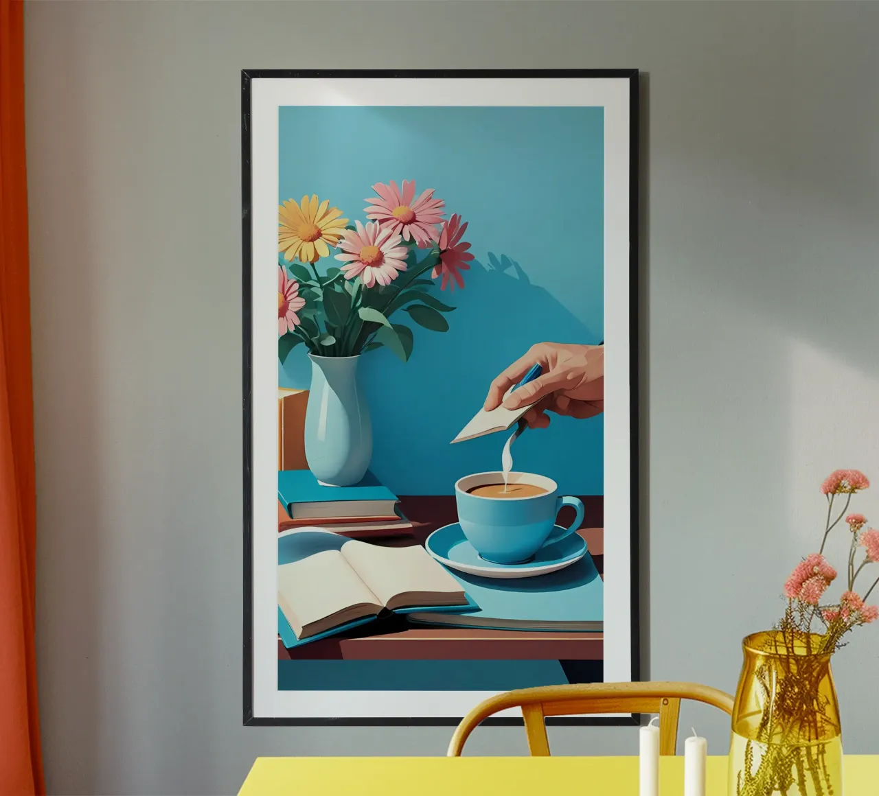 Arte minimalista 115 poster con telaio in plastica da Erika C White
