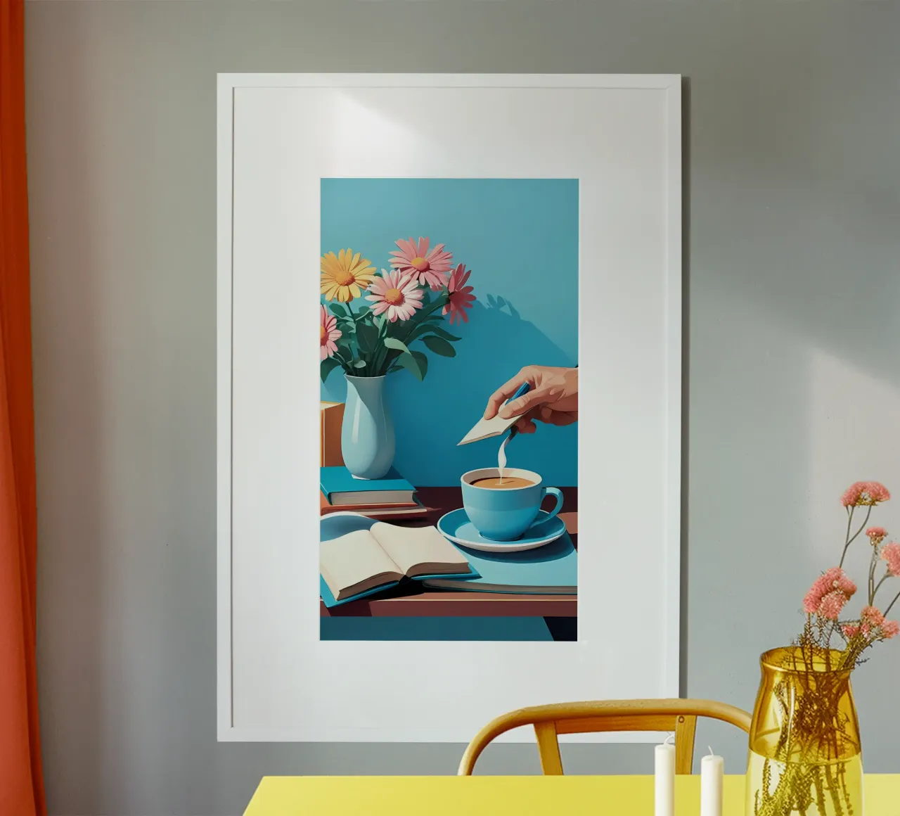 Arte minimalista 115 poster con telaio in plastica da Erika C White