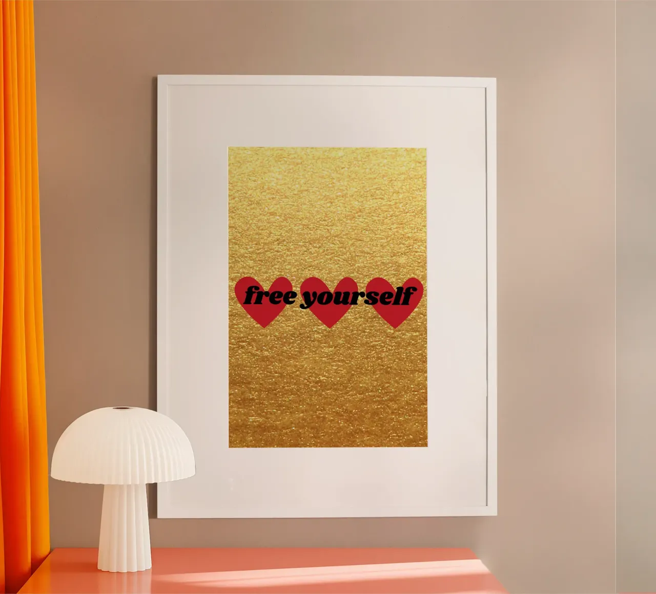 Free-Yourself poster con telaio in plastica da AESTHETIC VIBES by Isabel