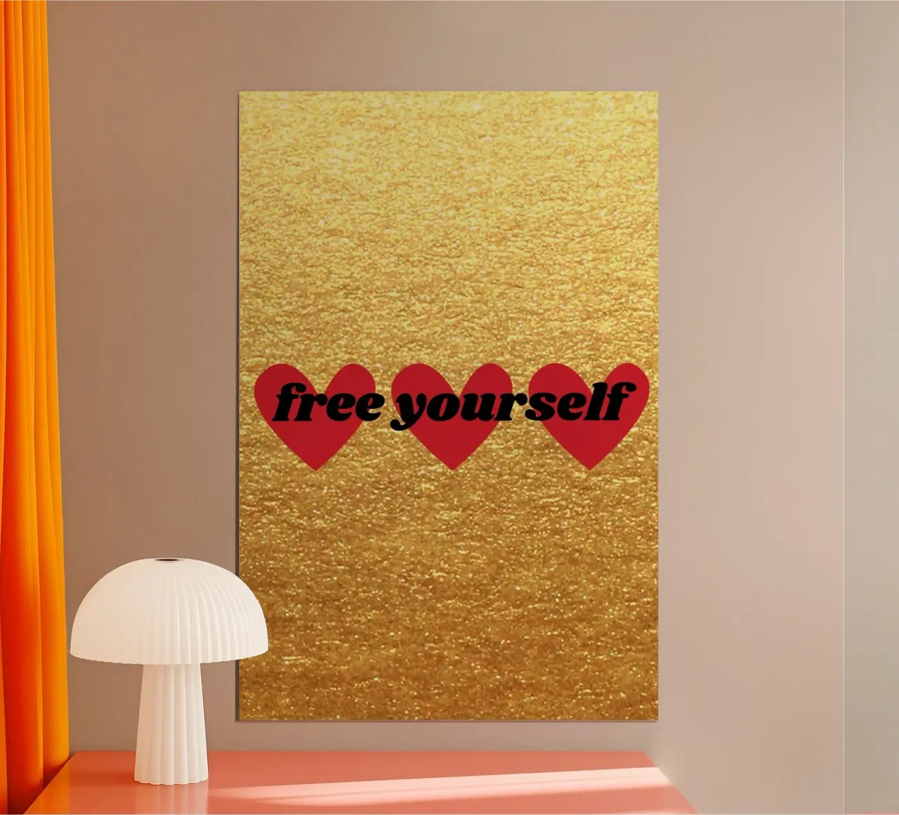 Free-Yourself poster con telaio in plastica da AESTHETIC VIBES by Isabel