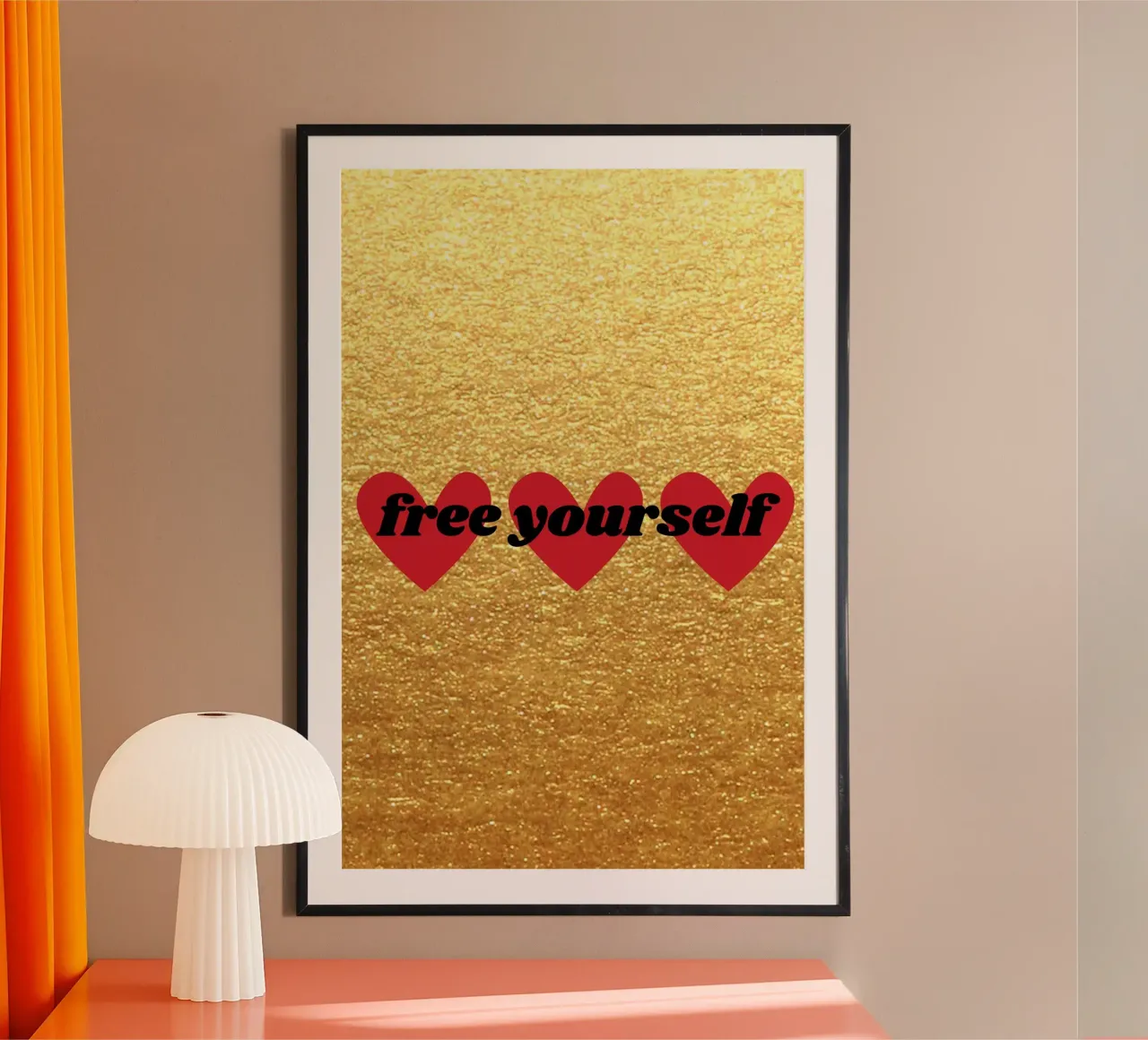 Free-Yourself poster con telaio in plastica da AESTHETIC VIBES by Isabel