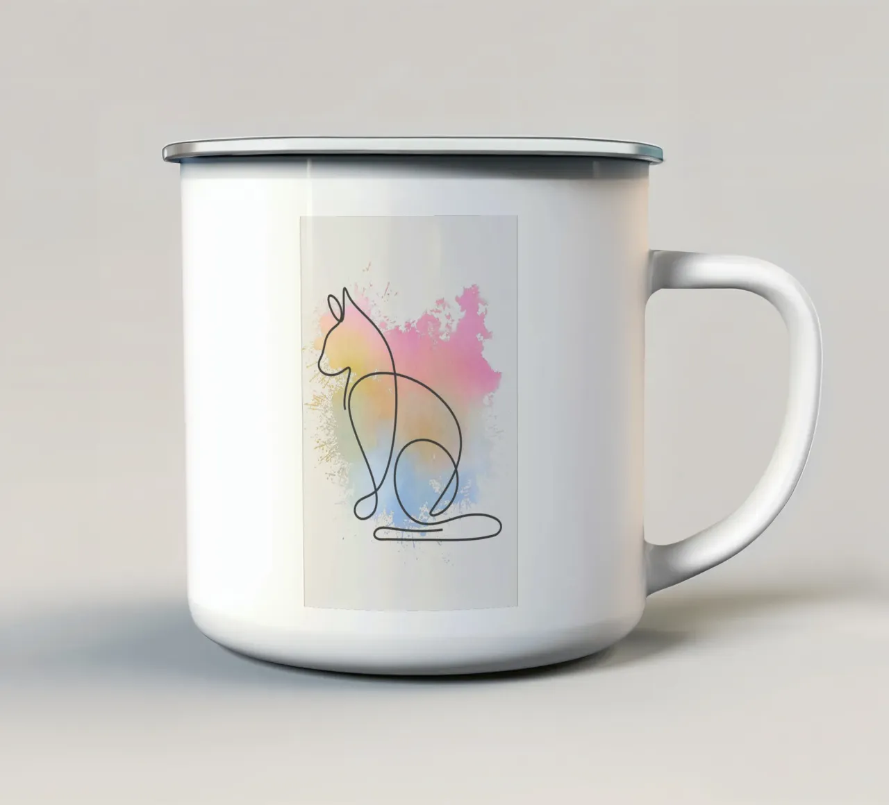 Inspire-Cat tazza in smalto da AESTHETIC VIBES by Isabel