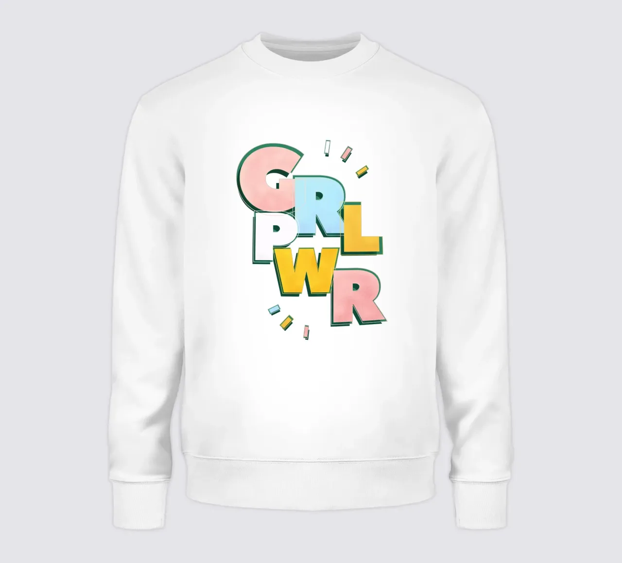 GRL PWR Retro Aesthetic Feminist Typography felpa da showmemars