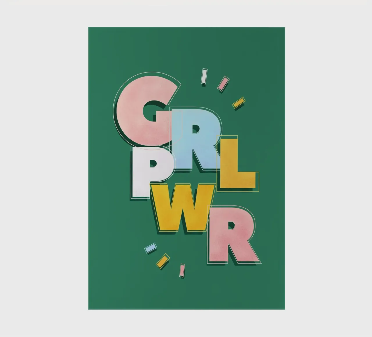 GRL PWR Retro Aesthetic Feminist Typography notebook by showmemars