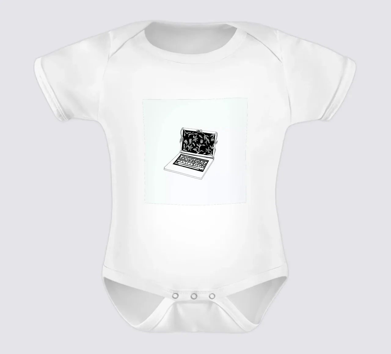 Leave Laptop body neonato maniche corte da Daniela Roessler