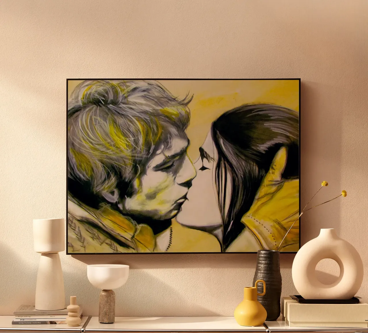 Der Kuss plexiglass da Happy 😃 Art 🎨 by Christine Schnoell