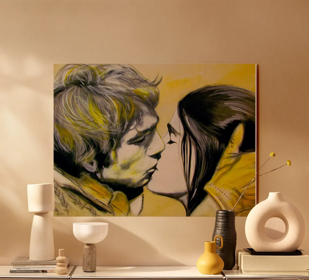 Der Kuss plexiglass da Happy 😃 Art 🎨 by Christine Schnoell