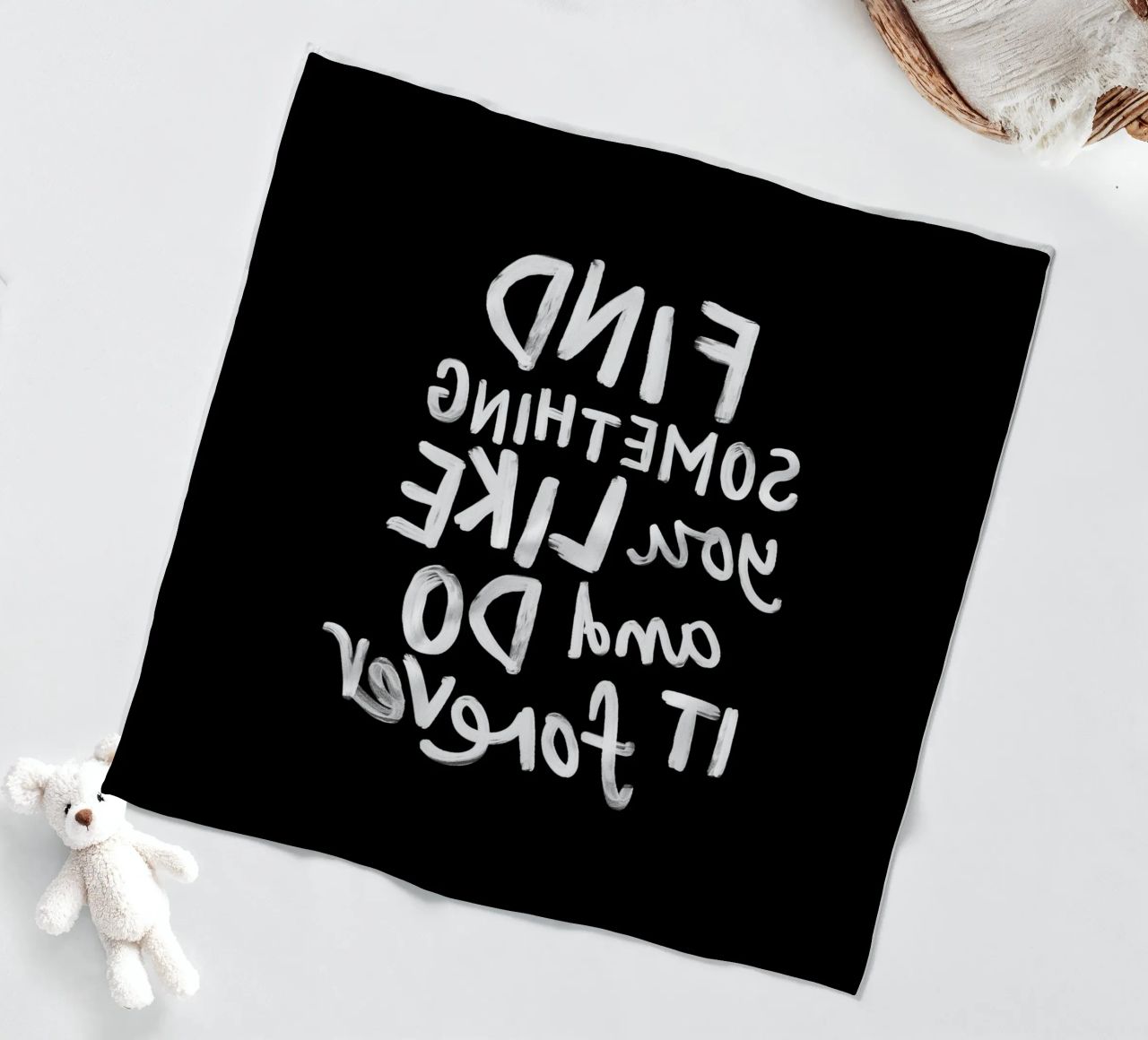 Find Something You Like and Do It Forever Typography Print fleece blanket by THE MOTIVATED TYPE