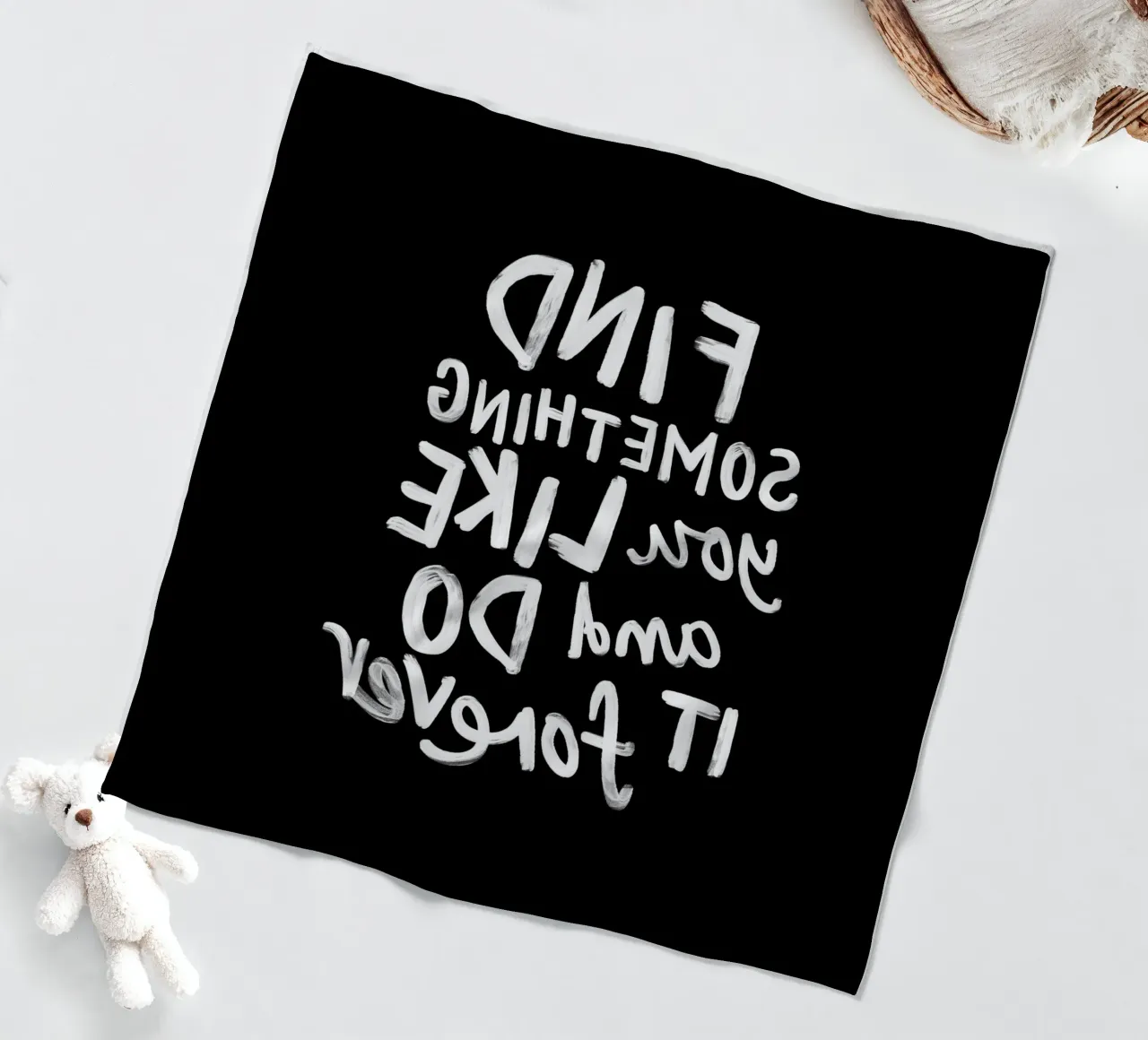 Finde etwas, das du magst und tue es für immer Typografie Druck Fleecedecke von THE MOTIVATED TYPE