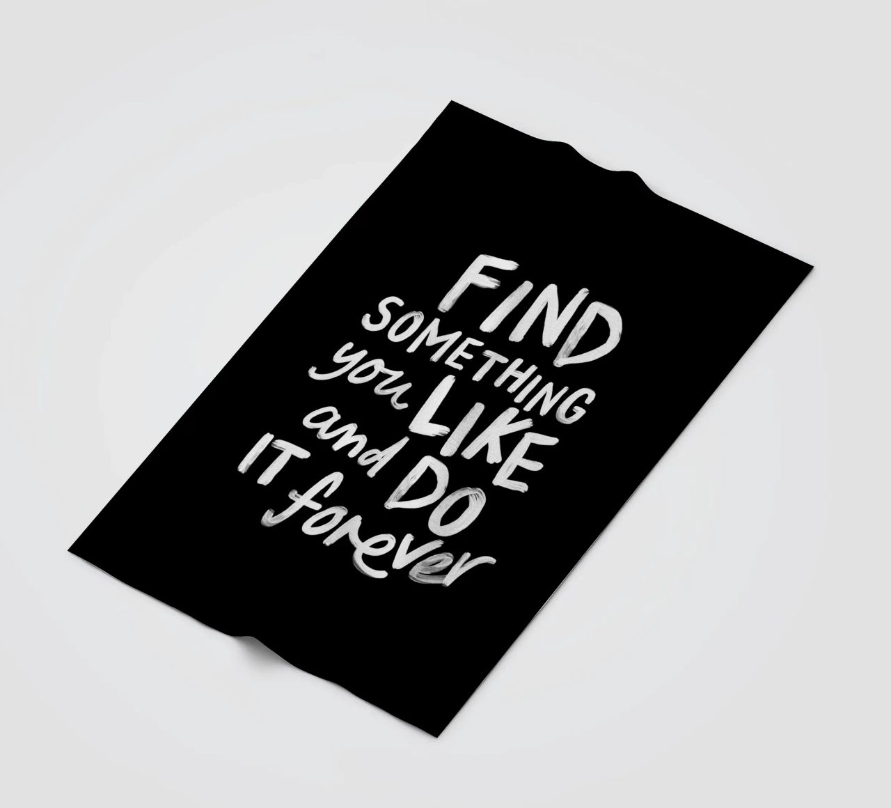 Find Something You Like and Do It Forever Typography Print fleece blanket by THE MOTIVATED TYPE