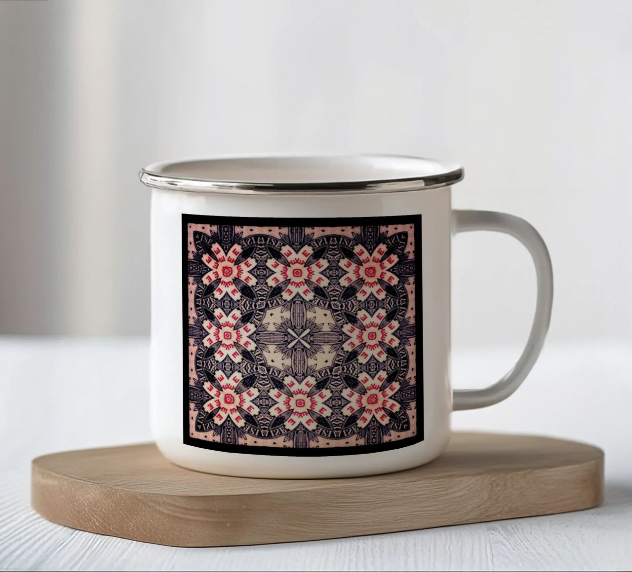 Zanzibar Red tazza in smalto da Ballack Art House