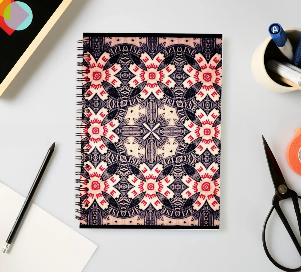 Zanzibar Red spiral notebook by Ballack Art House