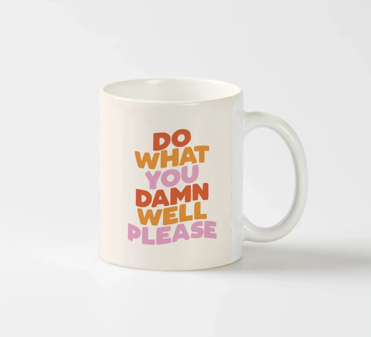 Doe wat je wilt Motiverende Typografie Print keramische mok van THE MOTIVATED TYPE