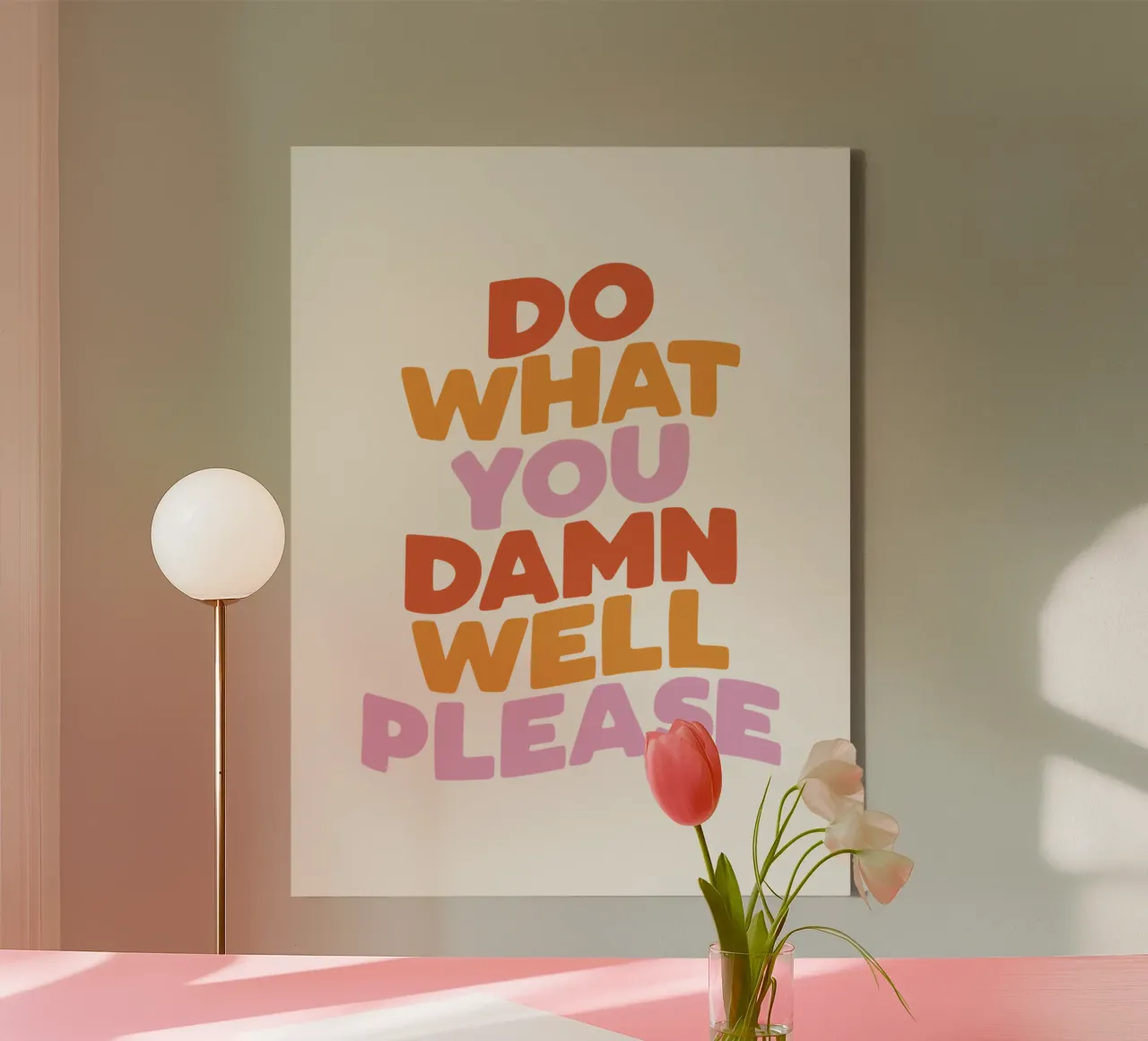 Do What You Damn Well Please Motivational Typography Print canvas by THE MOTIVATED TYPE