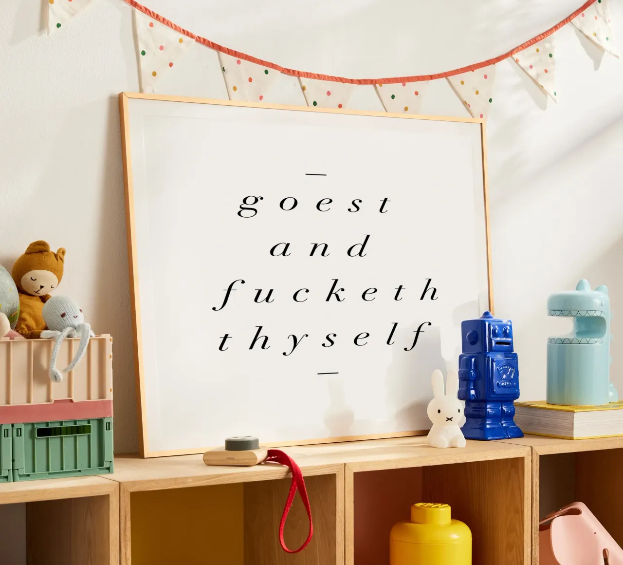 Goest And Fucketh Thyself Sassy Funny Typography Design carta hahnemühle da THE MOTIVATED TYPE