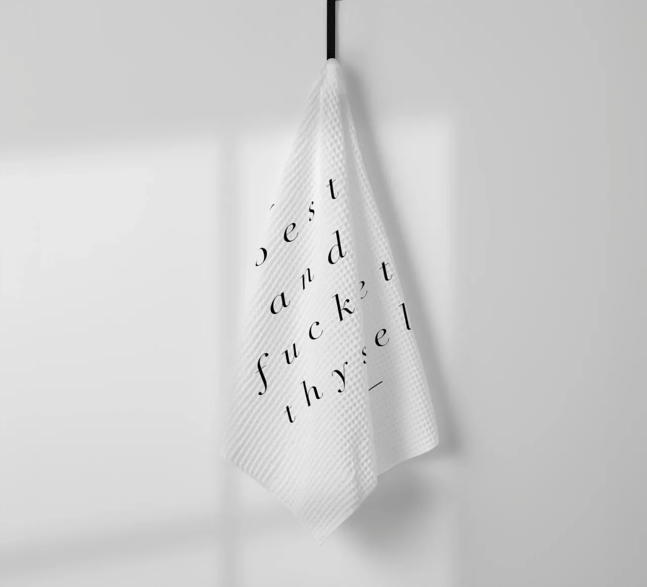 Goest And Fucketh Thyself Sassy Funny Typography Design canovaccio da cucina da THE MOTIVATED TYPE