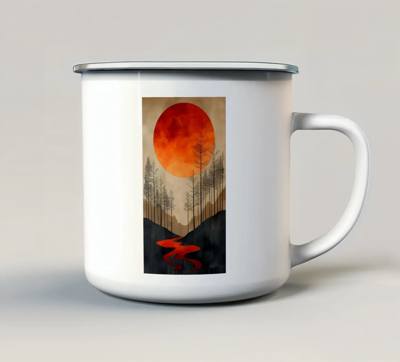 Arte minimalista 121 tazza in smalto da Erika C White
