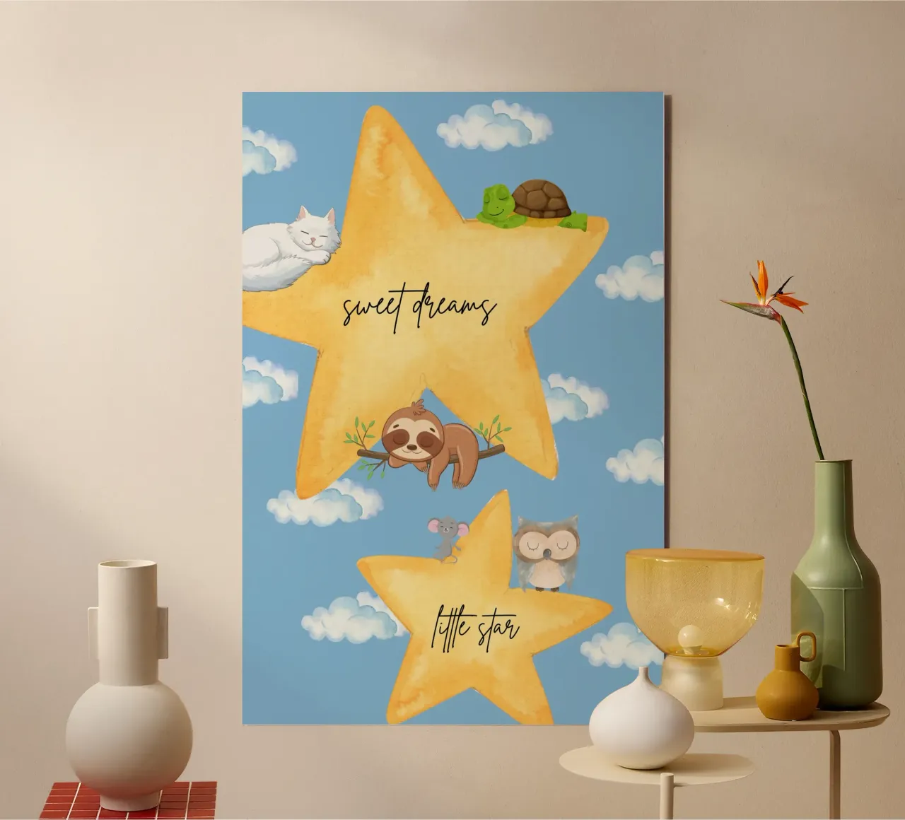 sweet dreams little star alluminio dibond da AESTHETIC VIBES by Isabel