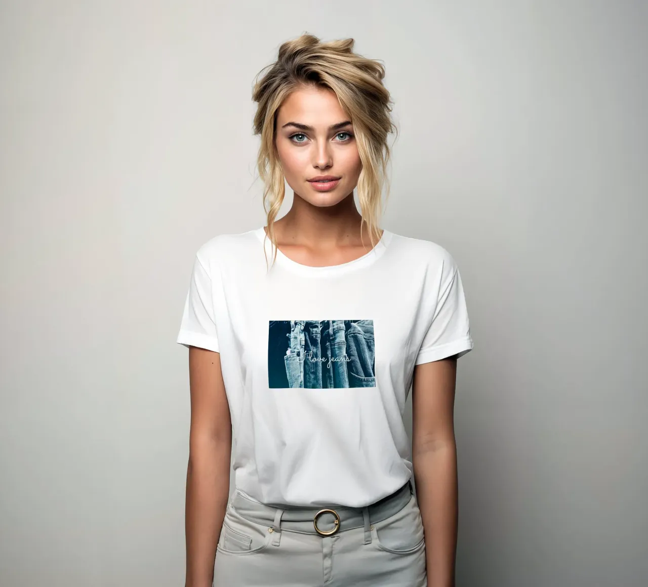 I love jeans women's fitted t-shirt by DLart